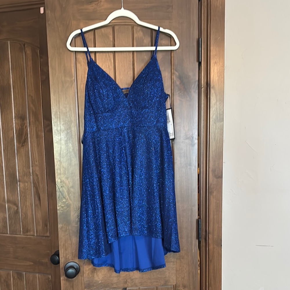 Elegant Blue Glitter Dress